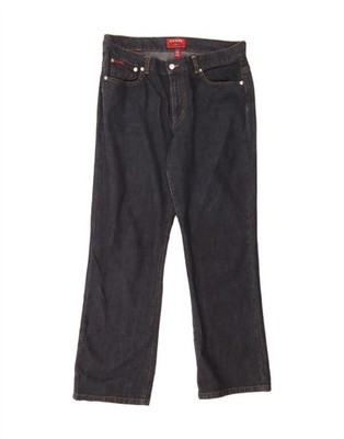 CHAPS Damen Petite Straight Jeans US 12 Large W34 L29 Marineblau Baumwolle DH36