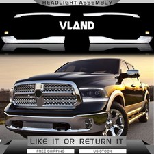 Vland Full Led Clear Headlights For 2009-2018 Dodge Ram 1500 2500 3500 Animation