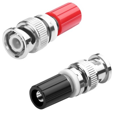 2pcs BNC to 4mm Banana Jack Single Terminal Block Oscilloscope Connector Coaxial