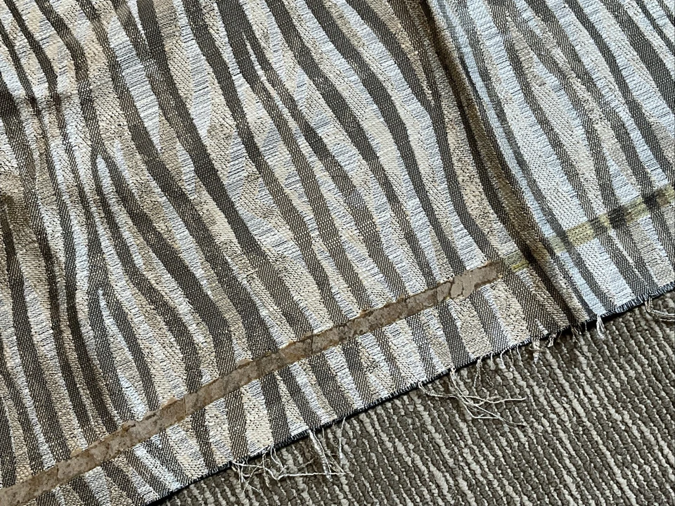 Brown Zebra Stripe Remnant Fabric Heavy Weight Material ~55”x24” - Image 4 of 4