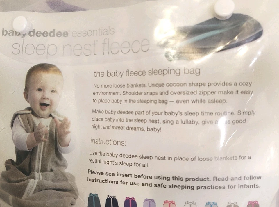Bebé DD Essentials Nido para Dormir Vellón Talla M 6 a 18 Meses Color Lavanda Nuevo Foto 4 de 4