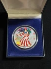 2001 Colorized Silver Eagle 1 Oz .999 Silver Coin W/ Display Case
