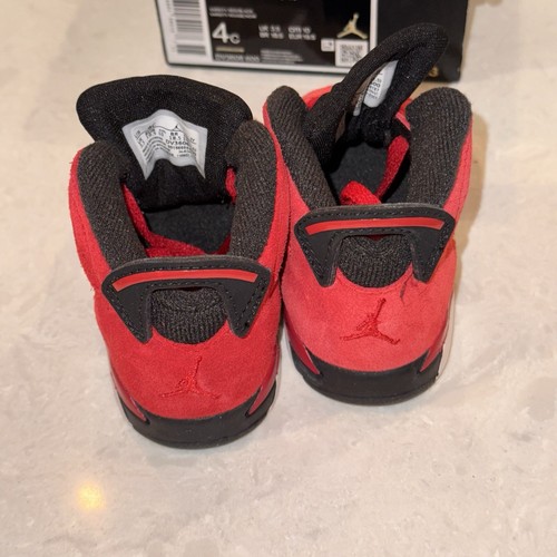 Air Jordan 6 Retro Toro Bravo TD Boys Shoe Size 4c Red DV3606-600 NWT - Picture 3 of 6
