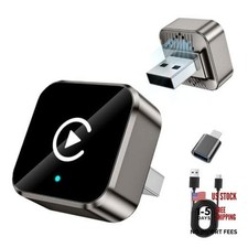 2026 Upgraded Wireless CarPlay Adapter for iPhone Android Phone Gunmetal Gray