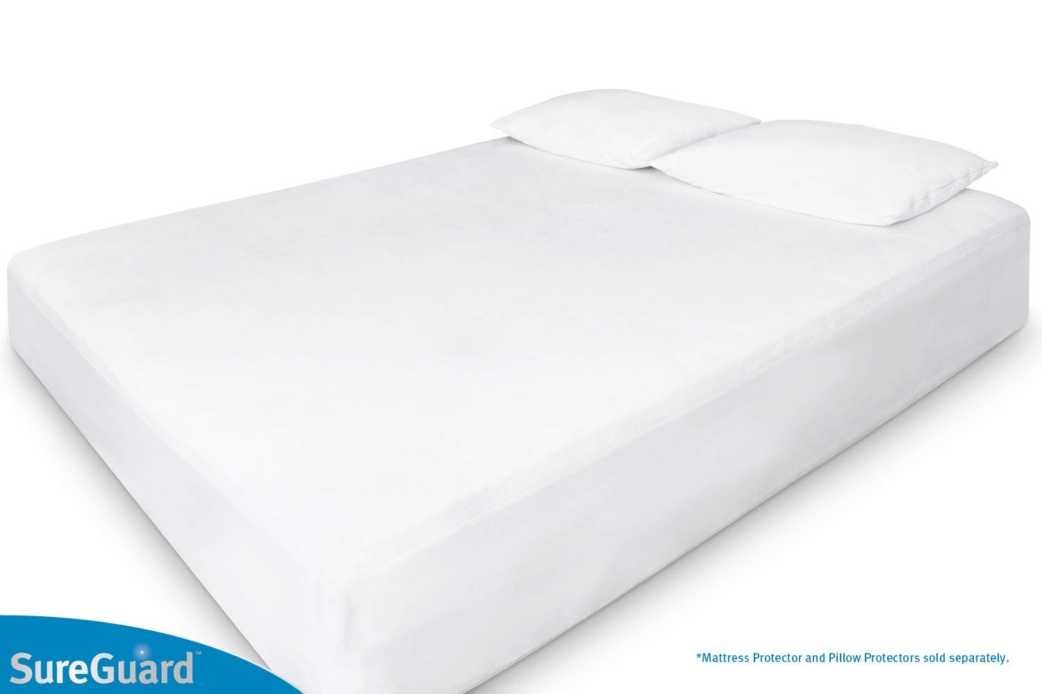 SureGuard Queen Size Mattress Protector - 100% Waterproof, Hypoallergenic - P...
