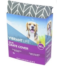Vibrant Life Dog Crate Cover - 36" Length NEW