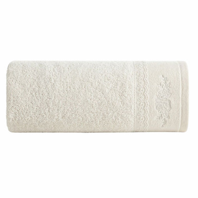 Handtücher Handtuch Gästetuch Duschtuch Seiftuch Baumwolle 30x50cm creme Spitze