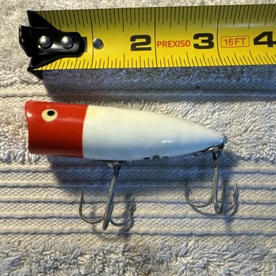 Heddon Red Head White Chugger Spook Old Fishing Lure.23 | eBay
