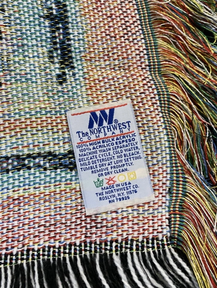 The Northwest Company Deer Themed Tapestry Throw Blanket Deer With  Snowy Cabin - Image 4 of 4