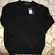 Polo Ralph Lauren Men's Slim Fit Crewneck Knit Pullover Sweater Black/Red M