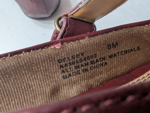 Life Stride Ballet Flat 8M Burgundy Leather Mary Jane Shoes - Picture 9 of 13