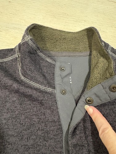 REI Pullover Mens Medium Gray Quarter Snap Fleece Sweater Pocket Outdoors Hiking - Picture 6 of 16