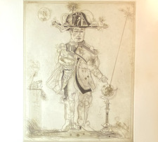 Napoleon, Simon Dittrich, 1978, Radierung,  Grafik, Limitierte Auflage, gerahmt