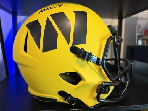 Magic Johnson Washington Commanders Signed Fullsize Rave Rep Helmet Beckett COA