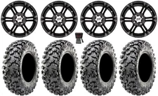 ITP SS212 14" Wheels Black 28" Carnivore R/T Tires Textron Wildcat XX
