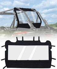 UTV Soft Rear Windshield -Polaris RZR Back Window - Durable, Easy Install, Compa