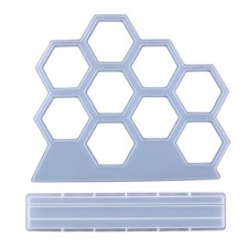 DIY Jewelry Show Rack Resin Mold Hexagonal Earrings Display Stand Silicone Mould