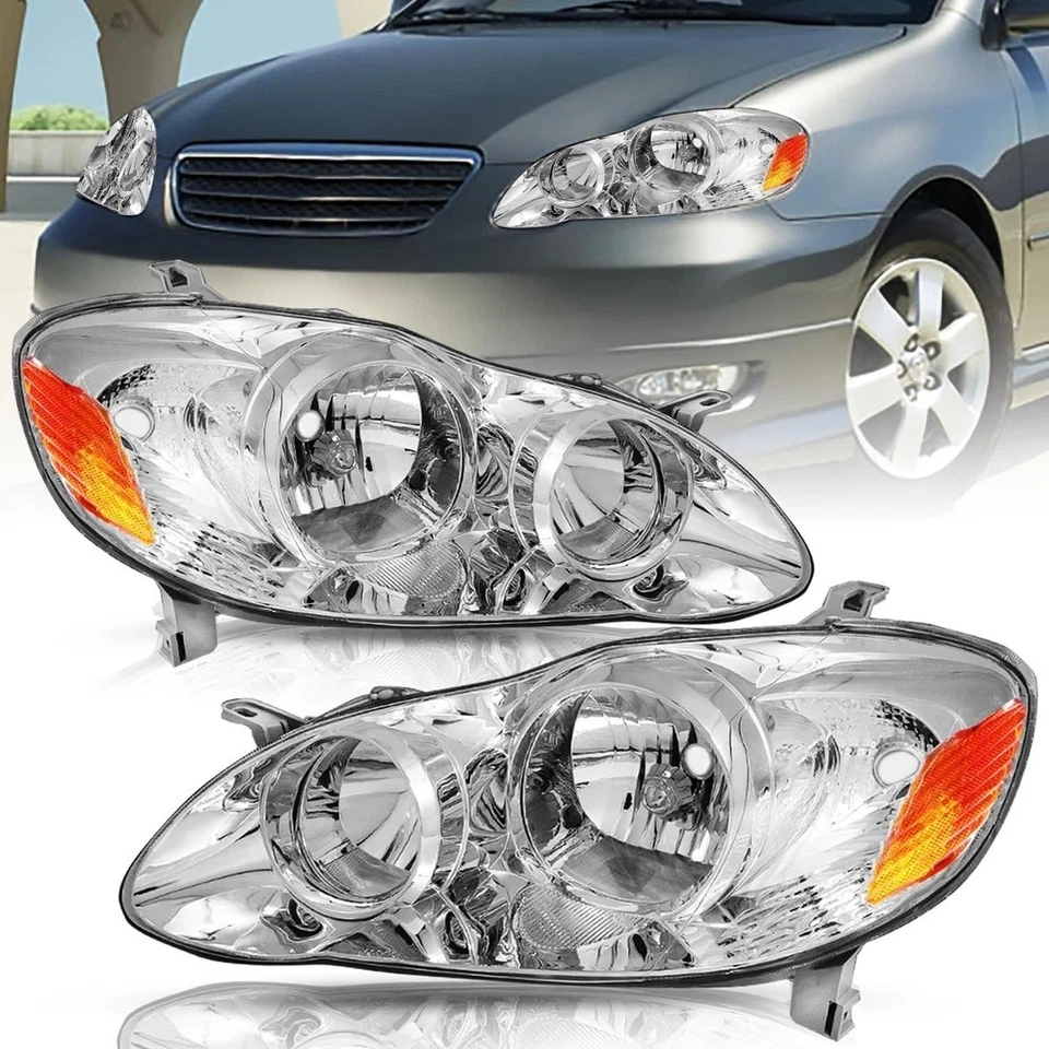 Conjunto de faros de repuesto para Toyota Corolla 2003 2004 2005 2006 2007 2008 Foto 4 de 4