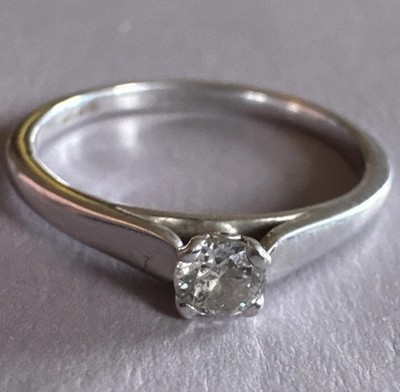The Forever Diamant 18kt Weißgold 750 - 0,22ct Solitär Verlobungsring P1/2