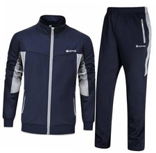 Men's Tracksuit Sweatsuits 2 Piece Set Medium 01navy grey 1jacket 1pants 