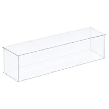 Acrylic Display Case Plastic Box Assemble Dustproof Showcase 41x11x10.5cm