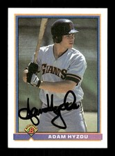 1991 Bowman #617 Adam Hyzdu signed autograph crisp black sig JBN2 BXCP66