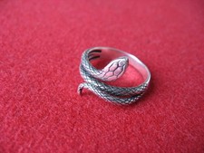 Woman's beautiful silver 925 ring in the shape of a  serpentwith,USSR (Ukraine)