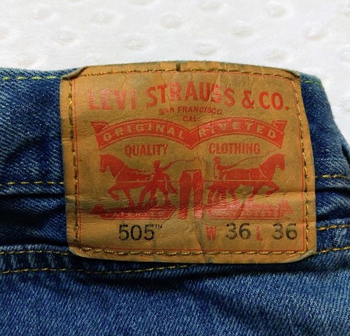 Levi's 505 Jeans Uomo 36x36 Regolare Dritto 100% Cotone Denim - Foto 7 di 10