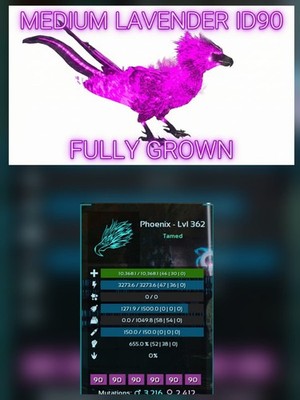 Phoenix Fully Grown [Level 362] Ark Ascended Pve Official PC/XBOX/PS5 Asa-Color