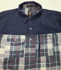 Wrangler X ATG Flannel Shirt Shacket Mens L Blue Polyester Shoulders LIMITED USE