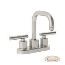 Symmons Dia 4" Centerset Two-Handle Bathroom Faucet w/ Drain Brass 
