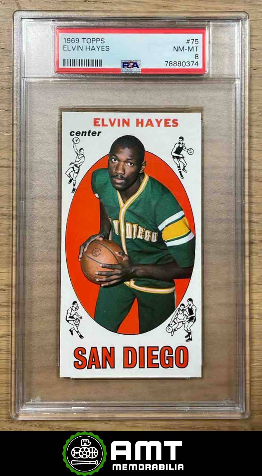 78880374 1969-70 Topps #75 Elvin Hayes RC San Diego Rockets PSA 8