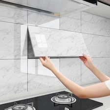 20/40PCS Marble Peel and Stick Backsplash Waterproof Washroom Wall Panels -HYB