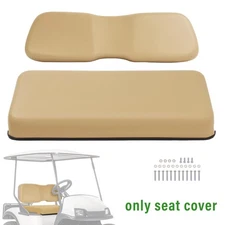 Tan Seat Bottom Cover + Seat Backrest Cover For Club Car DS Golf Cart 2001-2012
