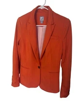 JCP orange blazer jacket single button size M