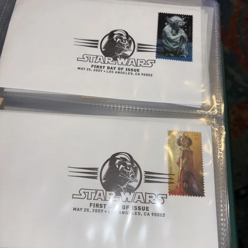 2007 USA First Day Issue Star Wars Stamps 15 Pieces With Envelopes