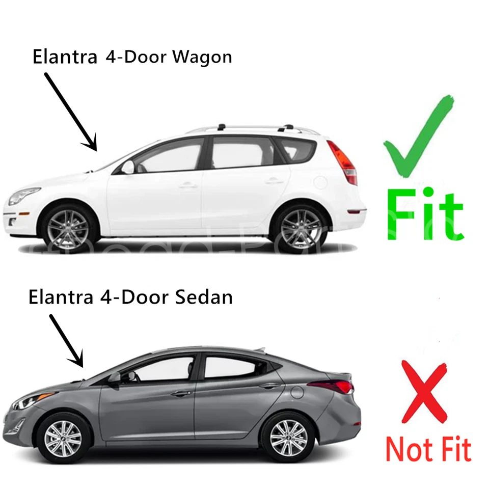 Fit 2009-2012 Hyundai Elantra 4 Dr Wagon Driver Left Side Rear Door Window Glass Foto 2 de 3