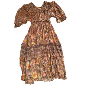 what color shoes with pink dress Spell | Fable Block Printed Midi Dress main image 0