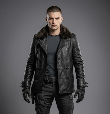 Leon S Kennedy Leather Jacket, Resident Evil 4 Remake Cosplay Jacket