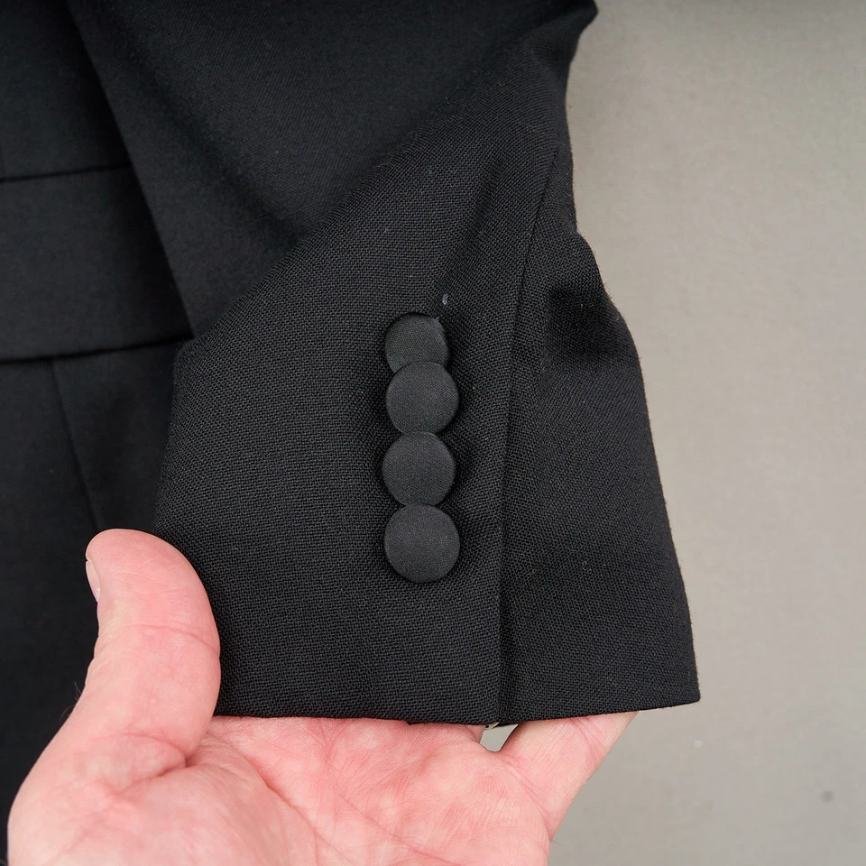 Hart Schaffner Marx Formal Tuxedo Jacket Mens 42XL Black Wool 2-Button USA - Image 2 of 4