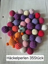 Häckelperlen für die Herstellung von Schnullerketten Bunt Gemischt 35Stk
