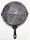 Vtg Wagner Ware Sidney -O- #9 1059 Cast Iron Skillet Smooth Bottom Sits Flat
