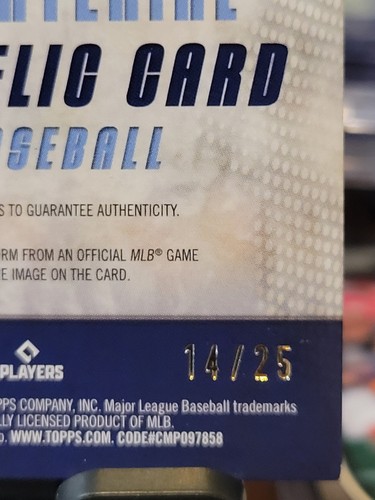 2025 Topps George Springer Jose Berrios Orange Dual Auto Relic Blue Jays /25 SP - Picture 3 of 3