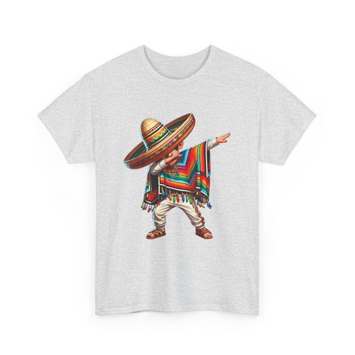 Mexican Boy Dabbing Poncho Cinco de Mayo T-Shirt - Picture 1 of 13