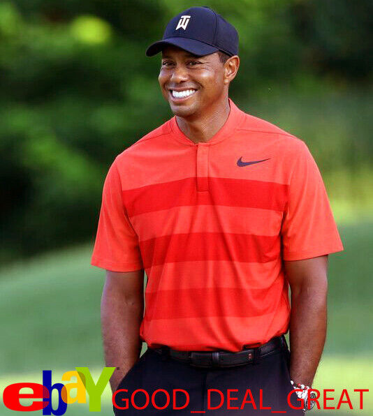 tiger woods red nike shirt