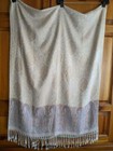Large Beige w/ Paisley Thick Pashmina Shawl / Wrap / scarf  28 x 72 New — photo 1