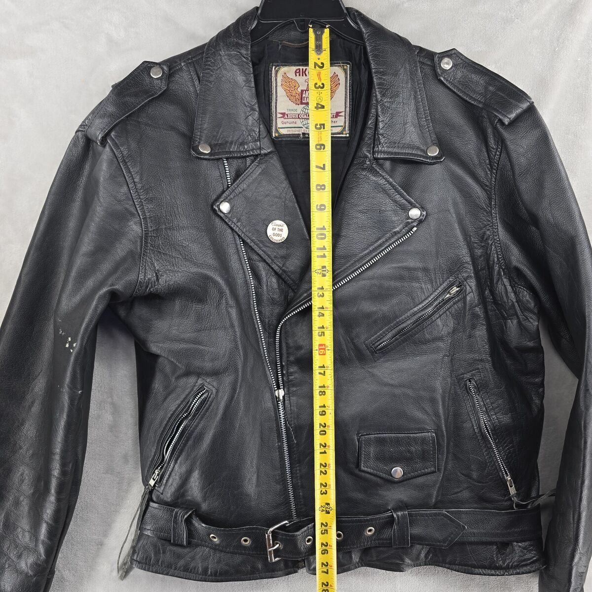 Vintage Akaso Hand Painted Heavy Metal Punk Black Leather Vintage Akaso Hand Painted Heavy Metal Punk Black Leather