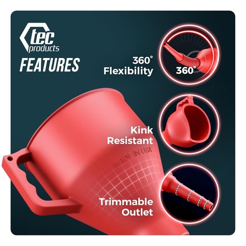 Versatile Nitrile Rubber Funnel - Ideal for Oil Change & Fluid Transfers - Picture 7 of 10