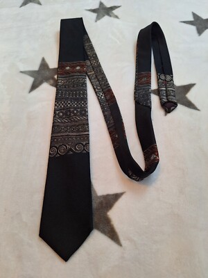 Bugle Boy Vintage Geometric and Solid Color Tie