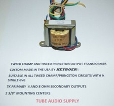 FENDER 5F1 TWEED CHAMP 5 Watt OUTPUT TRANSFORMER, HEYBOER USA MADE, 7K 4/8 OHM